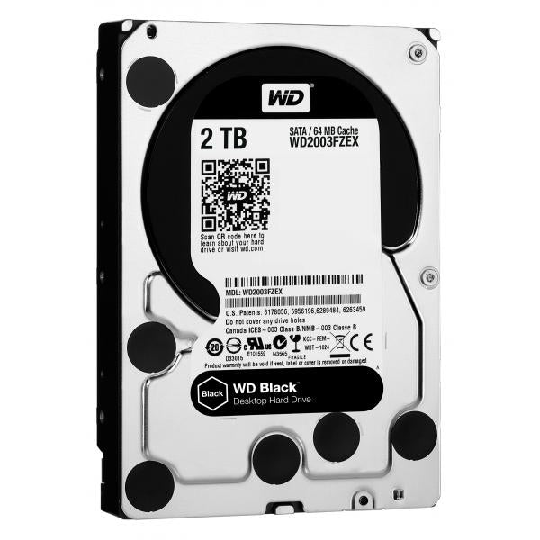 Hard Disk WD Black WD2003FZEX - 2Tb (2000 GB) - SATA 6 Gb/s - 7200 RPM - Buffer 64 MB Cache - Interno per desktop
