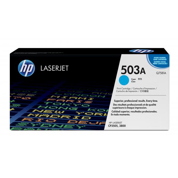 Image of HP Cartuccia Toner originale ciano LaserJet 503A (Toner Cyan - Pages 6.000 - Warranty: 12M)