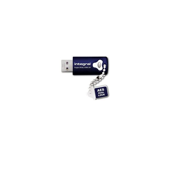 Image of Integral INFD64GCRYDL3.0197 unit flash USB 64 GB USB tipo A 3.2 Gen 1 [3.1 Gen 1] Blu (64GB HARDWARE ENCRYPTED USB 3.0 DRIVE SECURE DUAL PASSWORD ADMINUSER 256 AES FIPS 197 CRYPTO INTEGRAL)