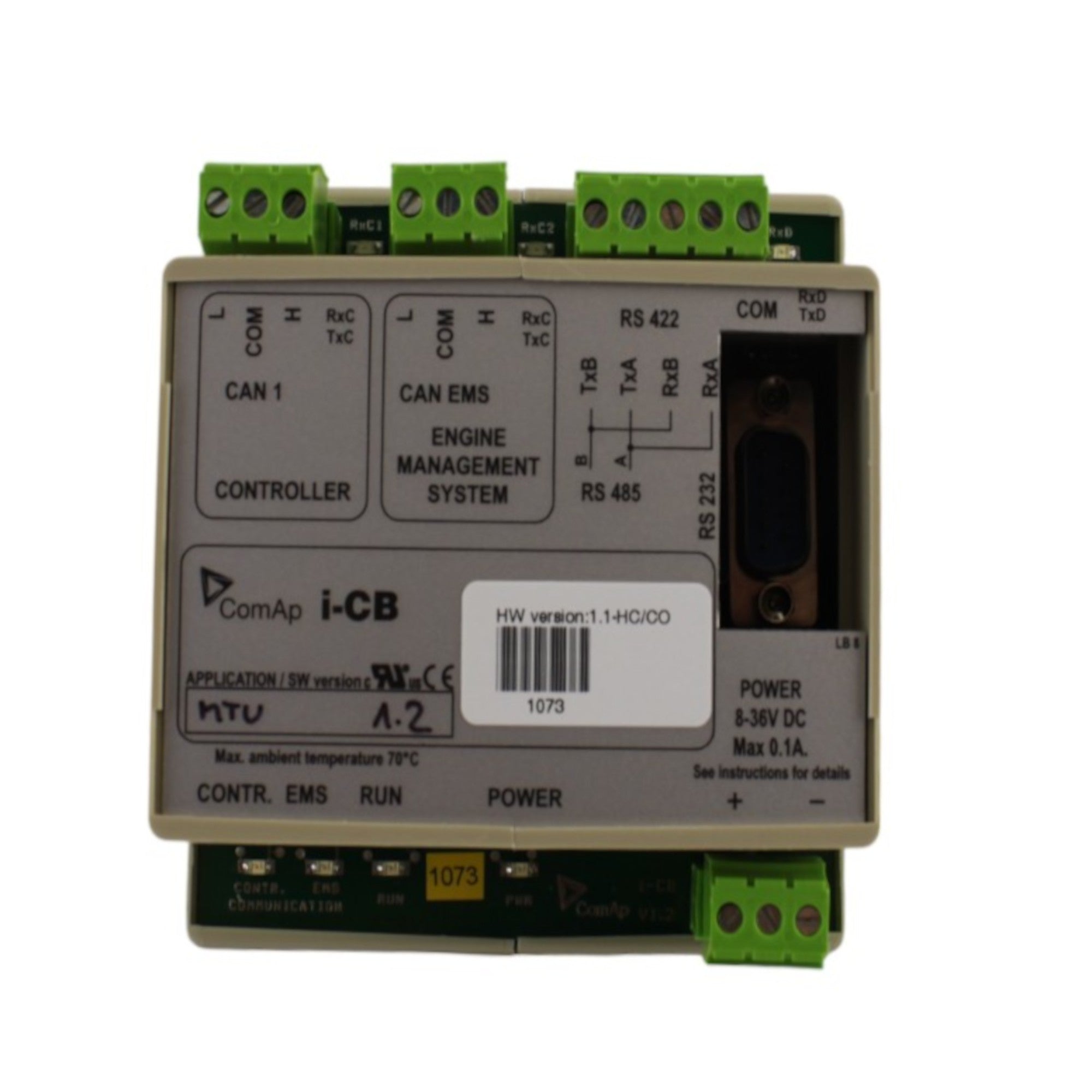 Interfaccia di comunicazione ECU per motori MTU con centraline ADEC e MDEC ComAp