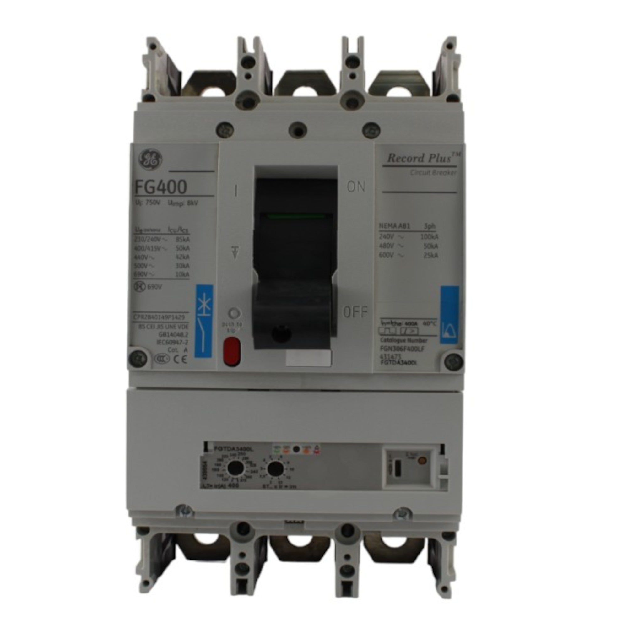 Interruttore automatico serie FG400 3 poli 400A Ge power