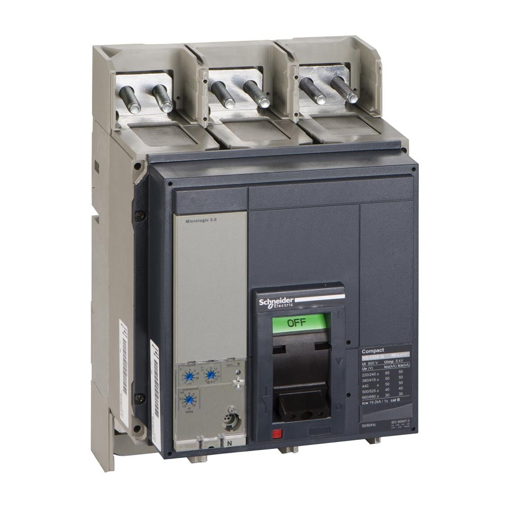 Interruttore Compact NS1000N Micrologic 2.0 1000 A 3 poli 3d Schneider