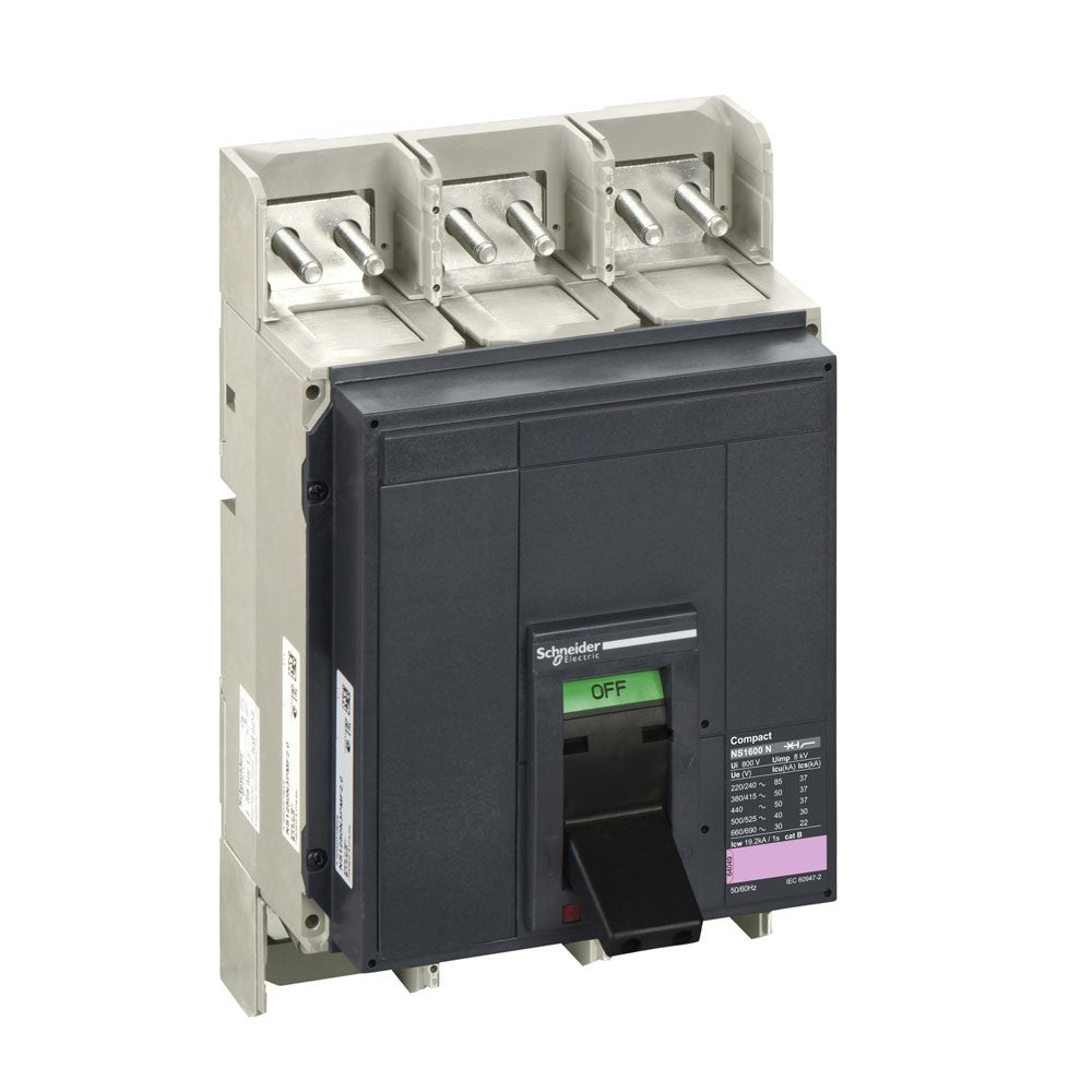 Interruttore Compact NS1600N 1600 A 3 poli fisso S/sganciatore Schneider