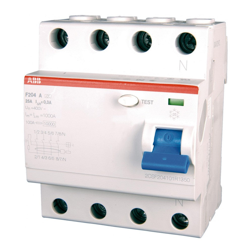 Image of Interruttore differenziale puro F204 A-25/0,3 4P 25A 300mA Abb