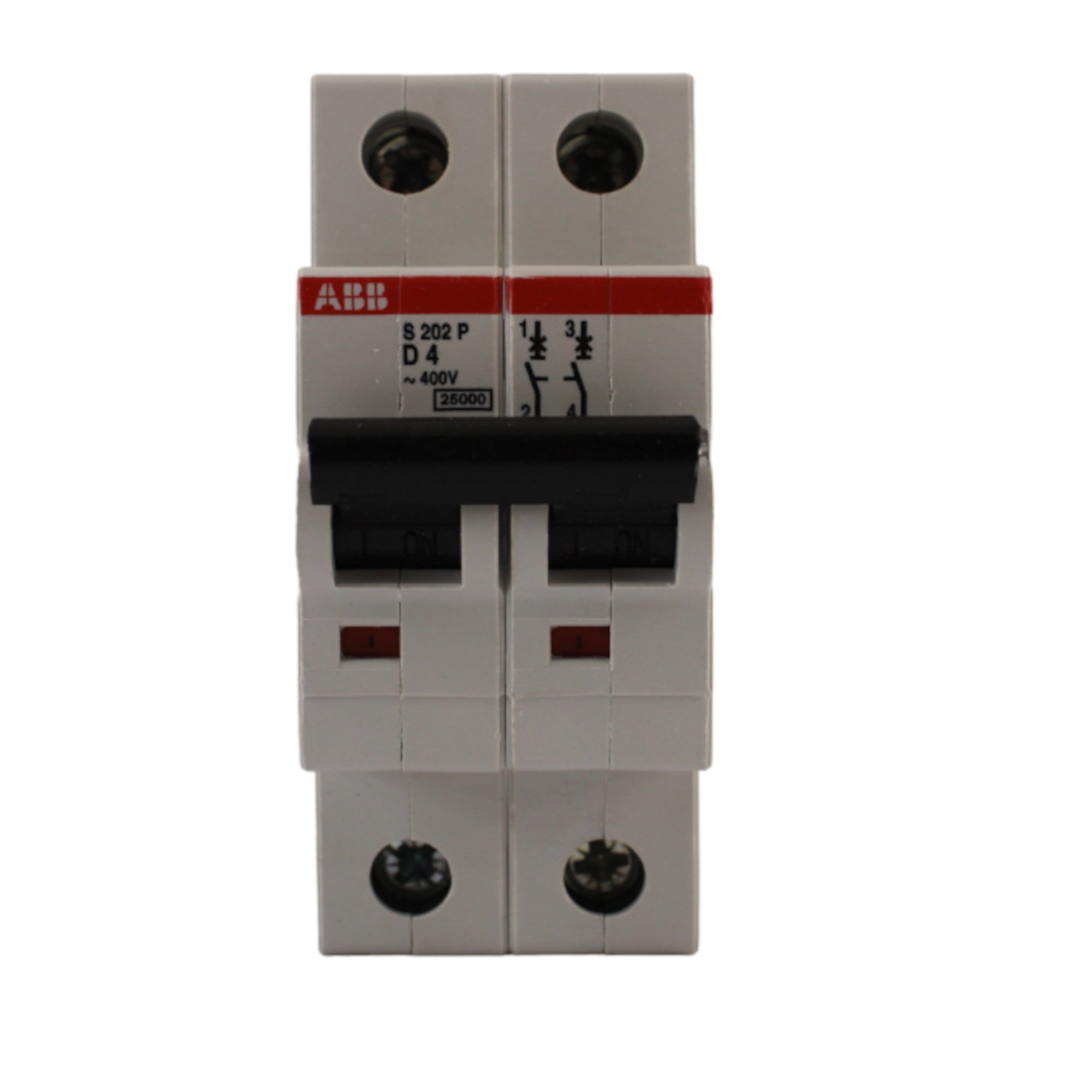 Interruttore magnetotermico 2 poli 2 moduli 4A curva D serie UL ABB