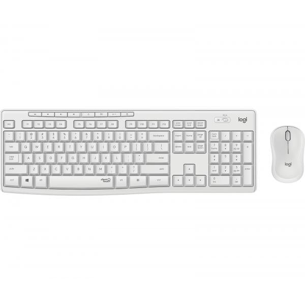 Image of Kit tastiera + mouse Logitech Wireless MK295 Silent Combo - Tastiera wireless - 2.4 GHz - mouse con ricevitore wireless USB - Tecnologia SilentTouch - Bianco