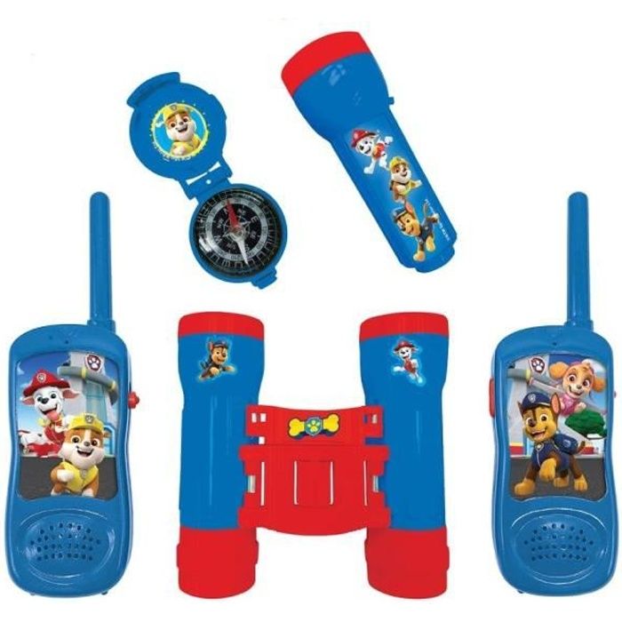 LA PAT 'PATROUILLE - Kit avventuriero - Walkie-Talkie portata 120m, binocolo e bussola