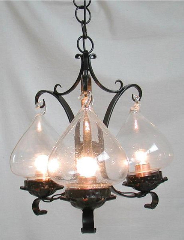 Image of LAMPADARIO GANCIO A 3 LUCI IN FERRO BATTUTO LAMPADE LAMPIONE APPLIQUE LANTERNA