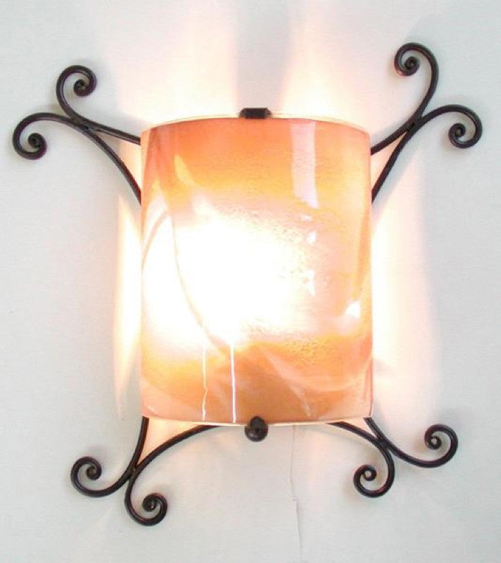 Image of LANTERNA APPLIQUE COPPO IN FERRO BATTUTO LANTERNE APPLIQUE LAMPIONE LAMPADE