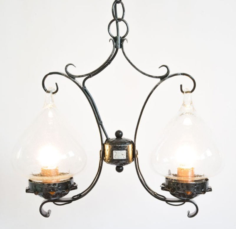 Image of LANTERNA LAMPADARIO BILANCERE GANCIO IN FERRO BATTUTO LAMPADE LAMPIONE APPLIQUE