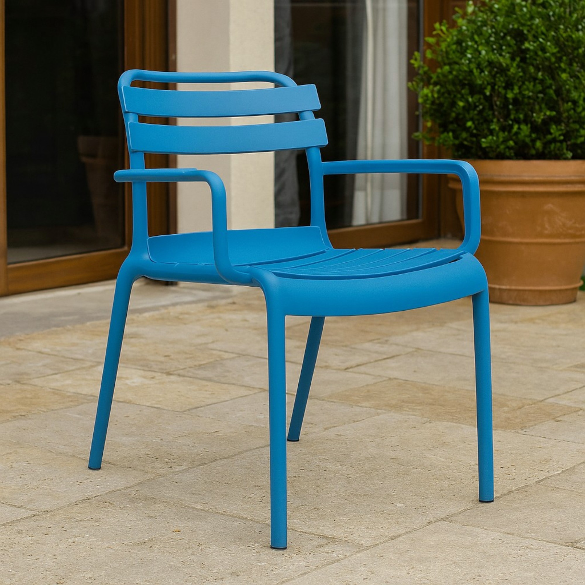 POLTRONA RACHELE 64X74XH80CM BLU.