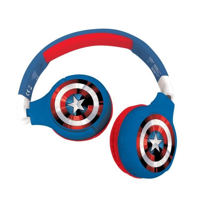 Image of AVENGERS - Cuffie Bluetooth 2 in 1 - Cuffie cablate comode e pieghevoli per bambini con limitazione del suono - LEXIBOOK