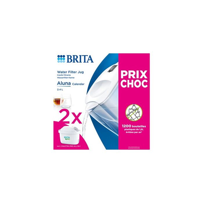 Image of Caraffa filtrante BRITA Aluna Calendar 2 mesi MAXTRA PRO bianca - 2,4L
