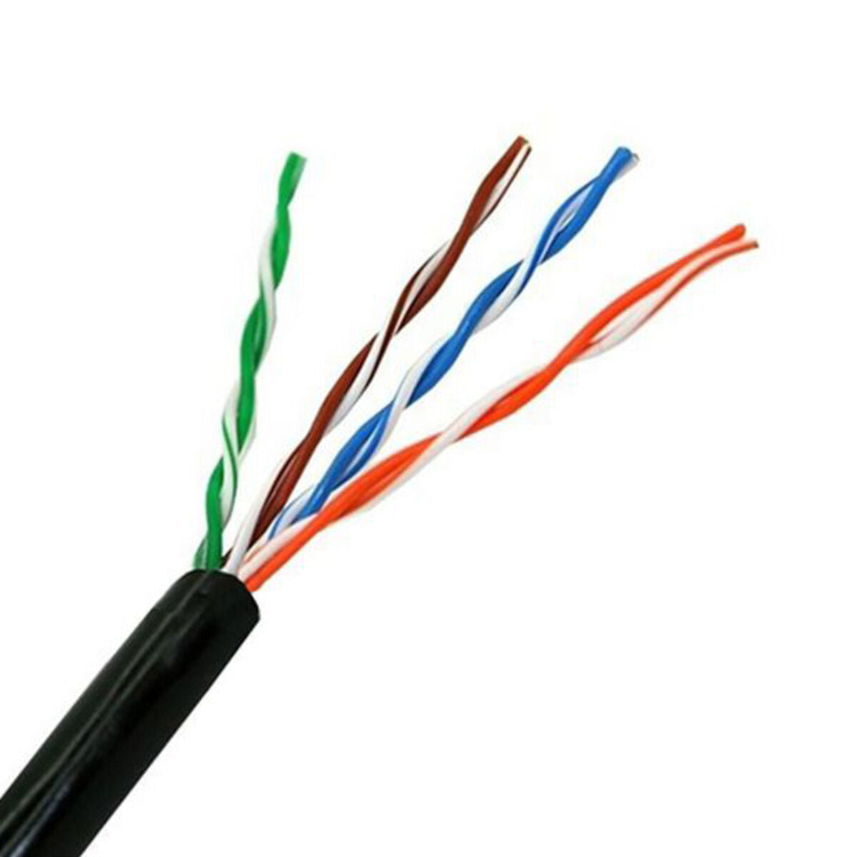 Image of Cavo di Rete Rigido UTP Categoria 5e NANOCABLE 10.20.0304-EXT-BK 305 m Nero 305 m