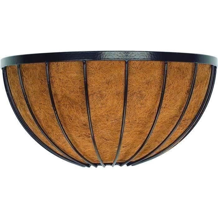 Image of Cestino da muro + cocco - GARDEN ID Georgian - 40x20 H20 cm - Cocco premium - Struttura solida - Profondo per lo sviluppo delle piante