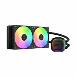 Image of GAMDIAS AURA GL240 V2 sistema di raffrossodamento per computer Processore Raffrossodatore di liquidi tutto in uno 12 cm Nero (AURA GL240 V2 ARGB LIQUID COOLER BLACK)