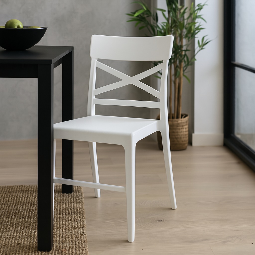 SEDIA CLIZIA 44X51XH84CM BIANCA