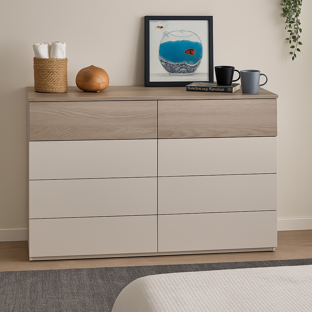 CASSETTIERA DOPPIA FAVORITA 138X45XH81CM CASHMERE.