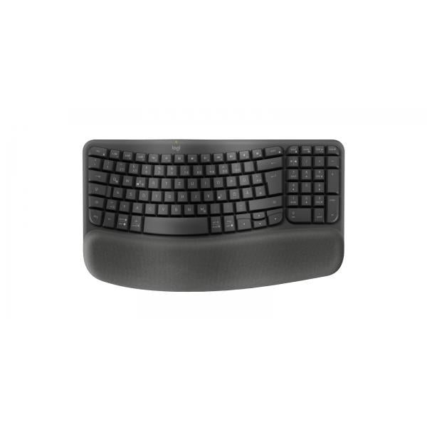 Image of Logitech Ergo Series - Tastiera - wireless - 2,4 GHz, Bluetooth LE