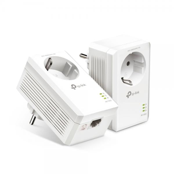 Image of Starter Kit Powerline AV1000 TL-PA7017PKIT - Compatibile con lo standard Homeplug AV, fino a 1000Mbps - Porta Gigabit - con presa elettrica passthrough - Plug and Play