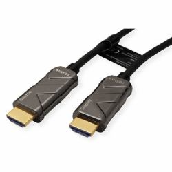 Image of ROLINE 14.01.3485 cavo HDMI 20 m HDMI tipo A [Standard] Nero (Cable UHD HDMI Active Optical - [AOC], 8K60, M/M, 20m - Warranty: 12M)