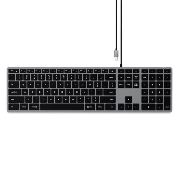 Satechi W3 tastiera Ufficio USB QWERTY Norvegese Nero, Grigio (Satechi Slim W3 - tastatur - QWERTY -)