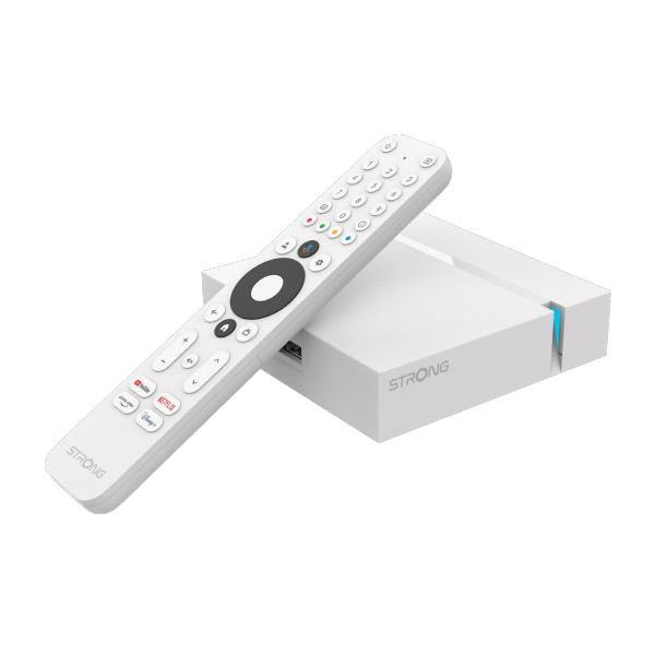 STRONG LEAP-S3+V2 WHITE - 4K GOOGLE TV BOX (CERTIFICATO GOOGLE)