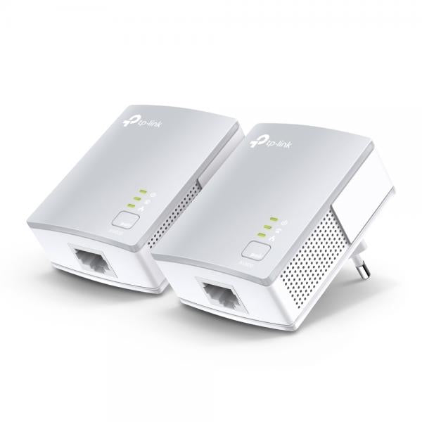 Image of TP-LINK Powerline KIT AV600- 300Mbps- 1 10/100Mbps Port- 600Mbps Ultra Compact Size- HomePlug AV- Verde Powerline- Plu