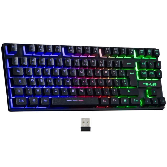 Image of Tastiera da gioco - The G-Lab - KEYZ CESIUM TKL WIRELESS - wireless - azerty - Nera