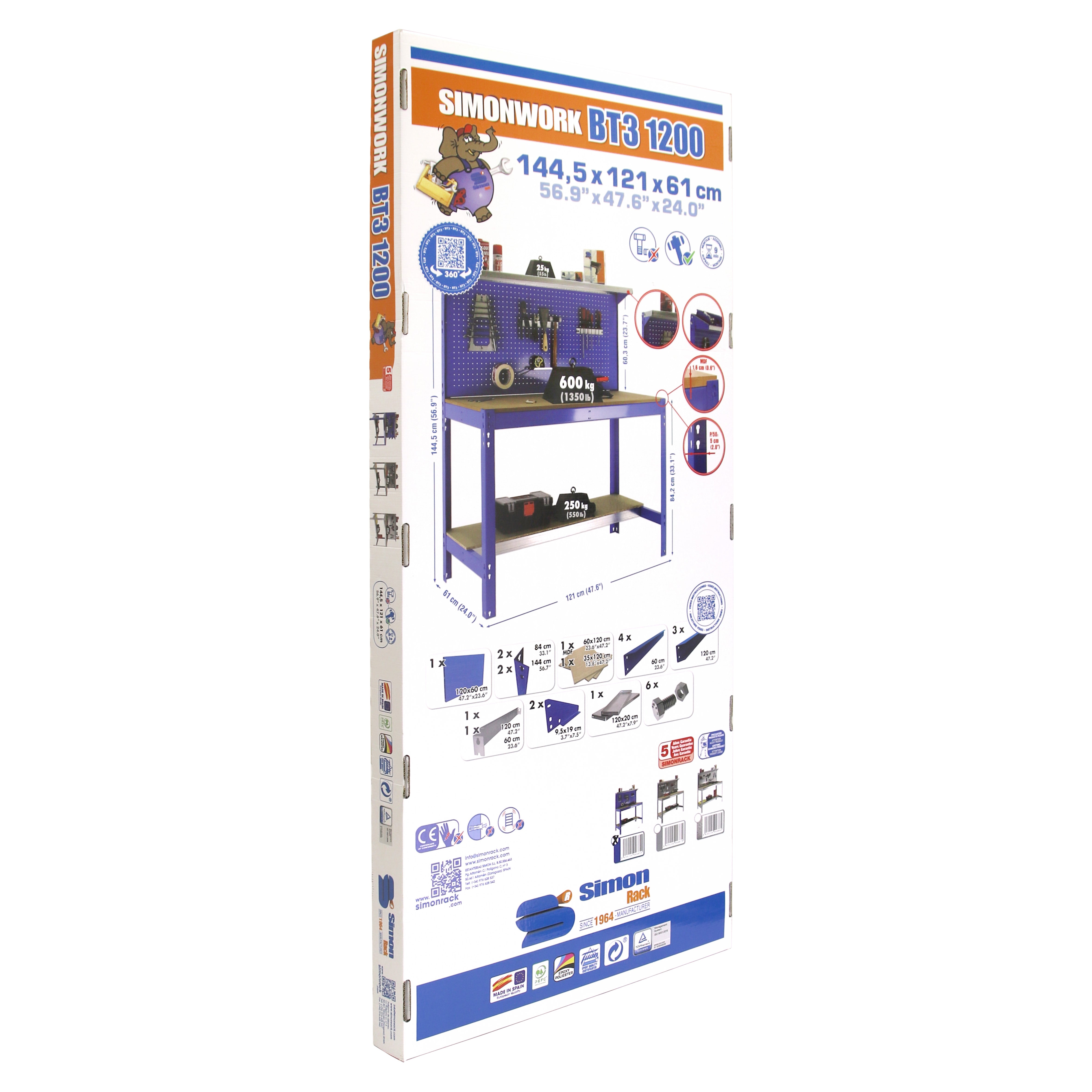 SIMONWORK BT3 900 ANTRACITA/MADERA