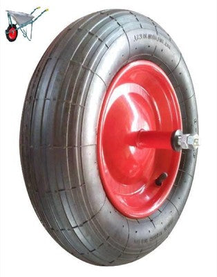 RUOTA PIENA PER CARRIOLA MISURA 3.50-8 PERNO CM.26