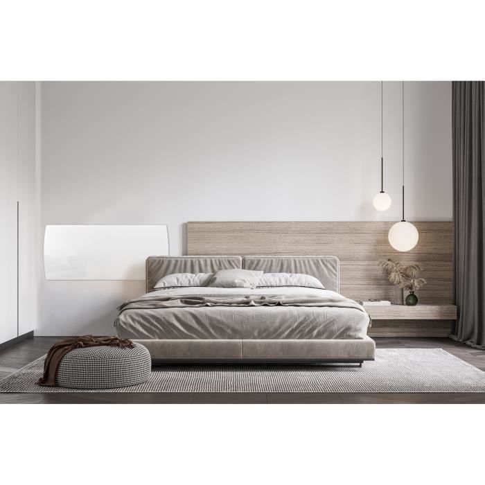 Radiatore elettrico fisso con asciugatura inerzia in ceramica 2000 W Oceanic Ruby - Facade in vetro - Bianco - NF