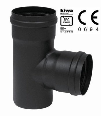 Image of RACCORDI RACCORDO A T PER STUFE A PELLET CM. 8 CON GUARNIZIONE CANNE FUMARIE