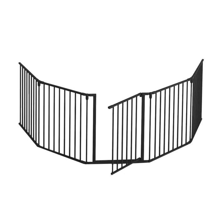 Image of NORDLINGER PRO Parafuoco pieghevole con cancelletto - protezione antincendio per camini e stufe