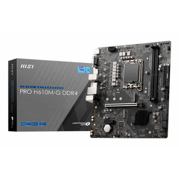 MSI PRO H610M-G - MAINBOARD MICRO ATX - DDR4 - SOCKET 1700 - VGA - HDMI - M.2