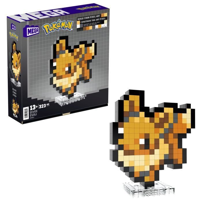 Mega-Pokémon-Eevee-Retro Pixel Art Set da costruzione 323 pezzi - MEGA Pokémon - HTH78