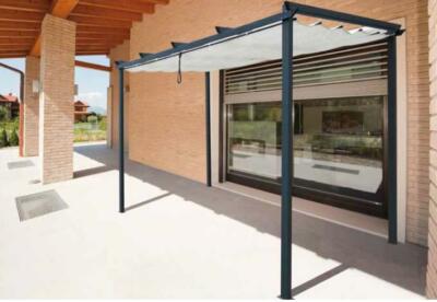 Image of TELO RICAMBIO PER GAZEBO IN METALLO AZORES VERANDA MT.3X4 GAZEBI ARrossoO GIARDINO