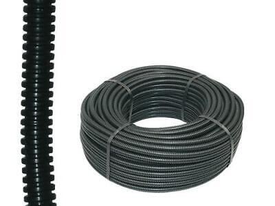 TUBO GUAINA CAVO CORRUGATO 16 NERO FLESSIBILE FLEX PVC IMPIANTO ELETTRICO 100MT