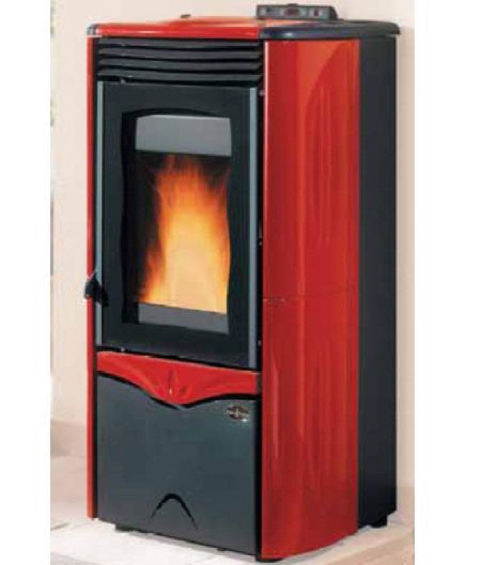 STUFA A PELLET DUCHESSA IDRO NORDICA STEEL 13 KW BORDEAUX O PERGAMENA
