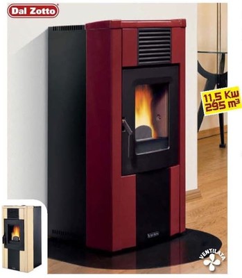 STUFA A PELLET DALZOTTO MODELLO RITA EVO POTENZA 11,5 kW - 295 m3 RISCALDAMENTO