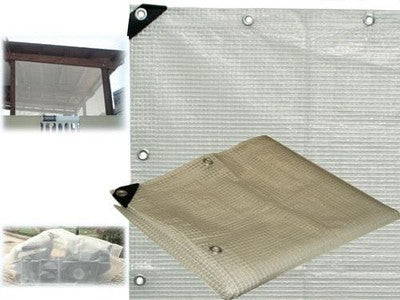 TELONI TELONE OCCHIELLATO RETINATO PE MT. 4X5 BIANCO TRASPARENTE