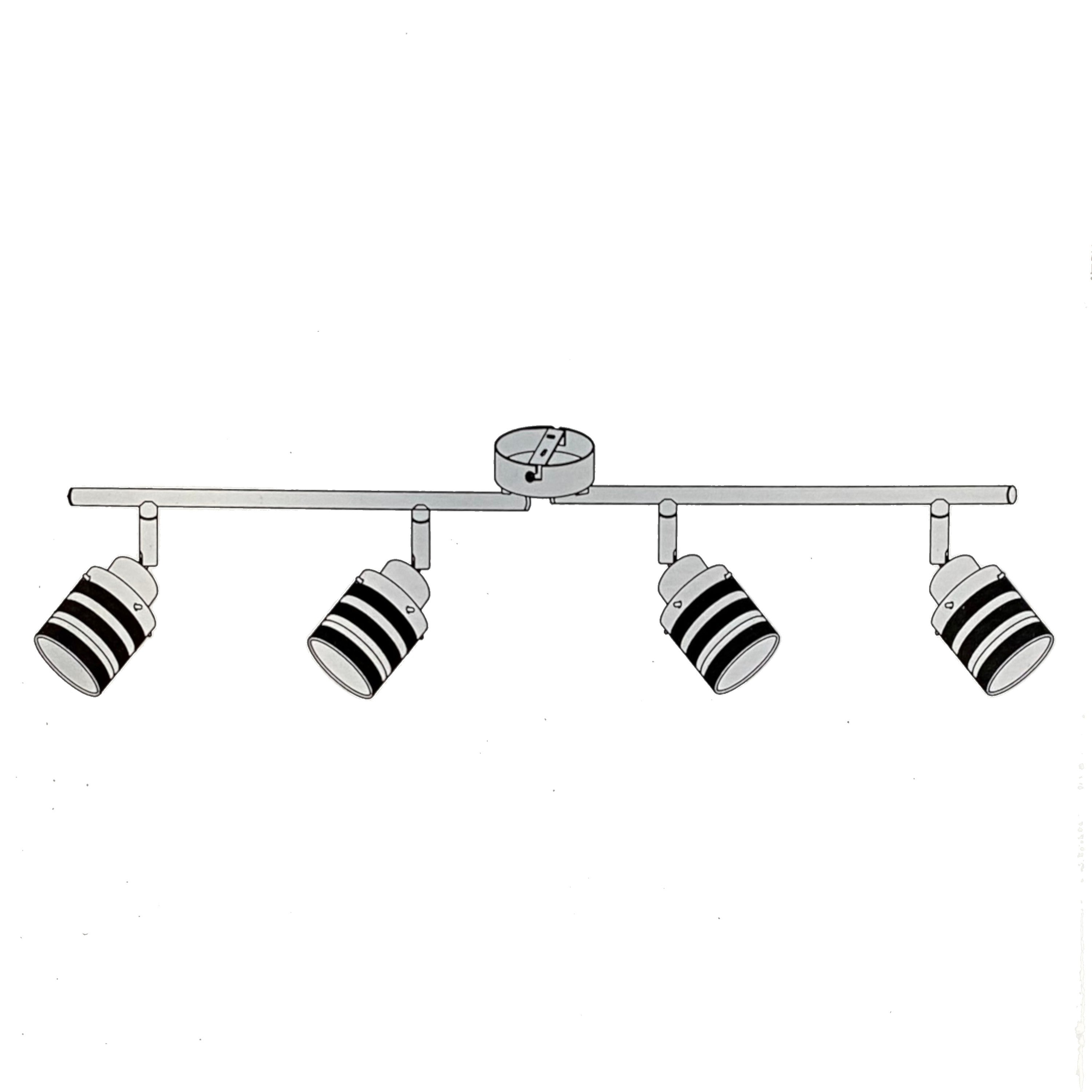 Stecca 4 faretti con vetro max 4X40W G9 Aleyay