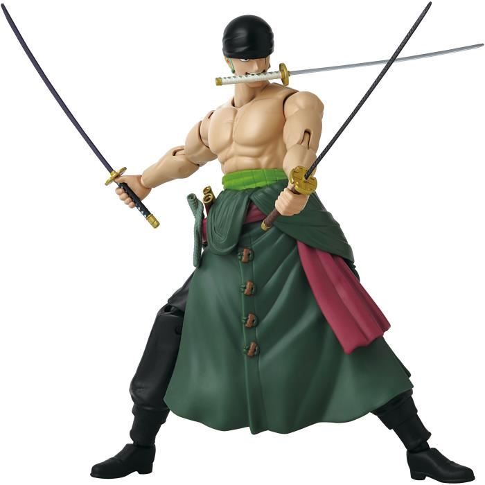 Image of Figura Anime Heroes - BANDAI - One Piece Zoro Style 3 spade 17 cm - 16 punti di articolazione