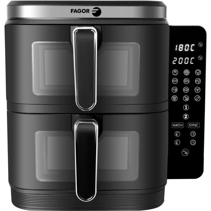 Image of Friggitrice senza olio FAGOR - Airfryer FGD11 - Capacità 11L - Doppie vasche 5,5 L - 12 programmi di cottura - 2800W