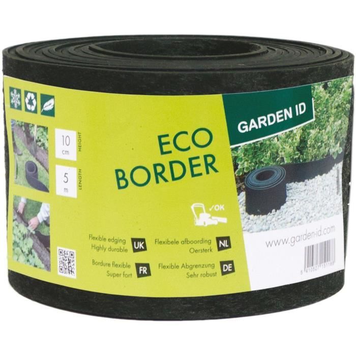 Image of Bordura da giardino in gomma riciclata - GARDEN ID Eco Border - 5 m H10 cm - Indistruttibile - Installazione flessibile, diritta o curva.