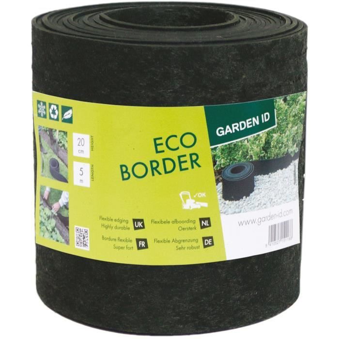 Image of Bordura da giardino in gomma riciclata - GARDEN ID Eco Border - 5 m H20 cm - Indistruttibile - Installazione flessibile, diritta o curva.