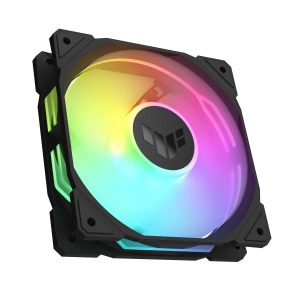 Image of ASUS TUF Gaming TR120 ARGB - Gehuselfter-Kit - Reverse-Lfterbltter - 120 mm - Schwarz (Packung mit 3)