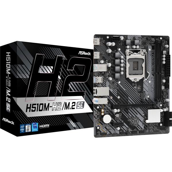 Image of ASRock H510M-H2/M.2 SE - scheda madre - micro ATX - socket LGA1200 - chipset H510 - USB 3.2 Gen 1 - Gigabit LAN - grafica integrata (CPU richiesta)