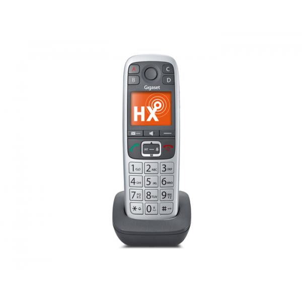 Gigaset E560HX Analog/DECT telephone Grigio, Argento Identificatore di chiamata