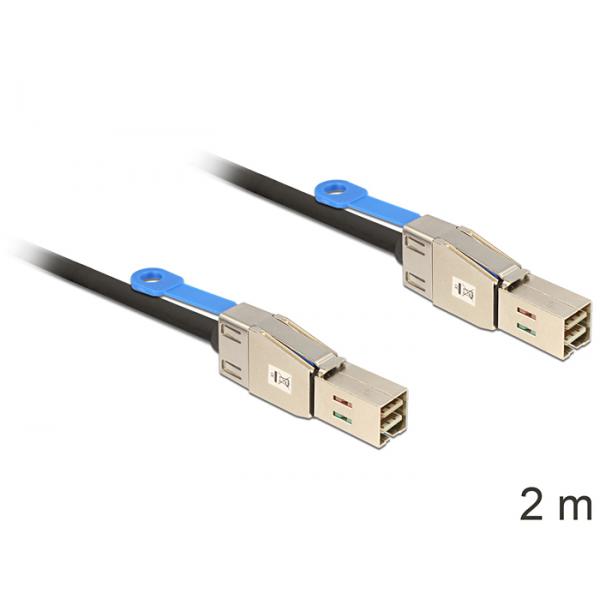 Image of DeLOCK 83395 cavo Serial Attached SCSI [SAS] 2 m Nero (Delock SAS eksternt kabel - 2 m)